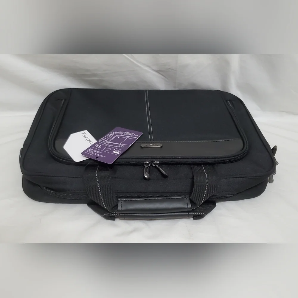 Targus Classic Slim Ergonomic Briefcase Laptop Messenger Travel Office Bag